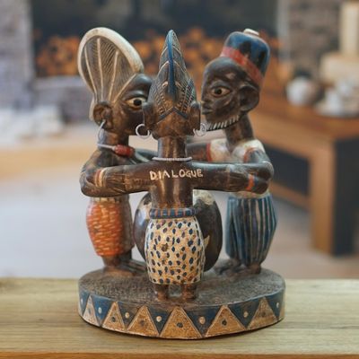 Alternate image for World Peace Sculpture in Sese Wood from Ghanaian Artist Global Peace