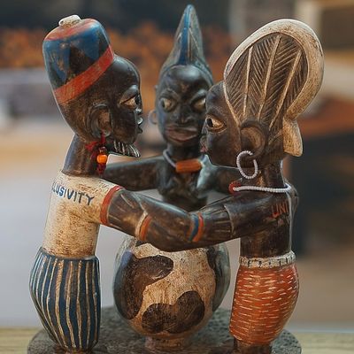 Alternate image for World Peace Sculpture in Sese Wood from Ghanaian Artist Global Peace