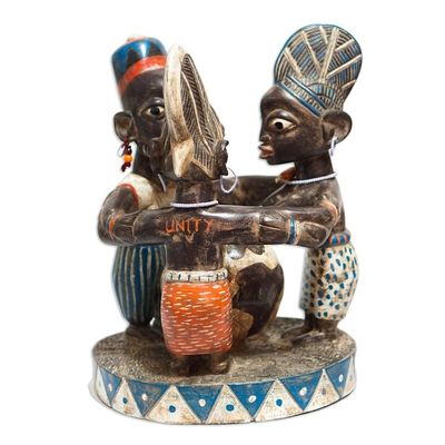 Alternate image for World Peace Sculpture in Sese Wood from Ghanaian Artist Global Peace