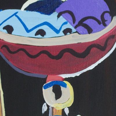 Alternate image for Signed Expressionist Painting of a Mother Walking from Ghana How Long