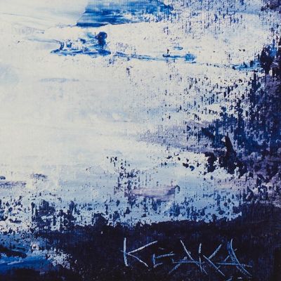 Alternate image for Signed Painting of a Xylophone Player from Ghana Xylophone Player