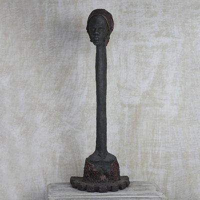 Alternate image for Fiber Glass Sculpture of an African Mother from Ghana Mother Africa III