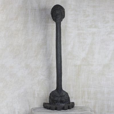 Alternate image for Unique Fiberglass Sculpture of a Mother from Ghana Mother Africa II