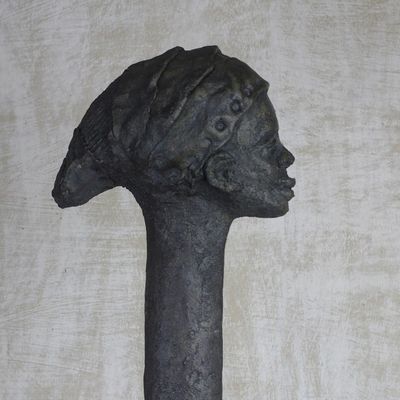 Alternate image for Unique Fiberglass Sculpture of a Mother from Ghana Mother Africa II