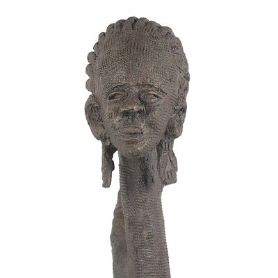 Alternate image for Handcrafted Fiberglass Sculpture of a Woman from Ghana Mother Africa IV