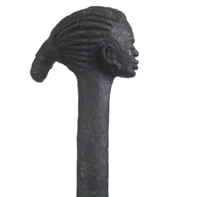 Alternate image for Handcrafted Fiberglass Sculpture of a Mother from Ghana Mother Africa I