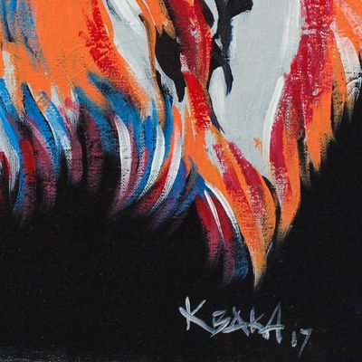 Alternate image for Signed Modern Painting of a Lion from Ghana Lion