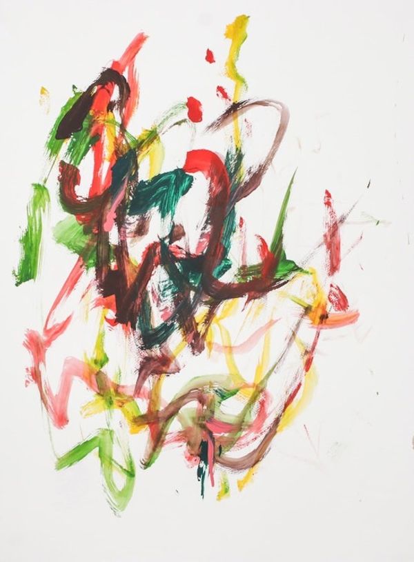 Alternate image for Colorful Abstract Painting by a Thai Elephant Artist Love Fireworks