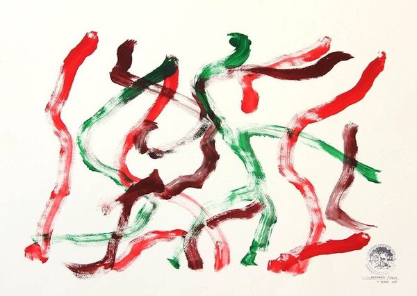 Alternate image for Authentic Thai Elephant Art in Christmas Colors Christmastime