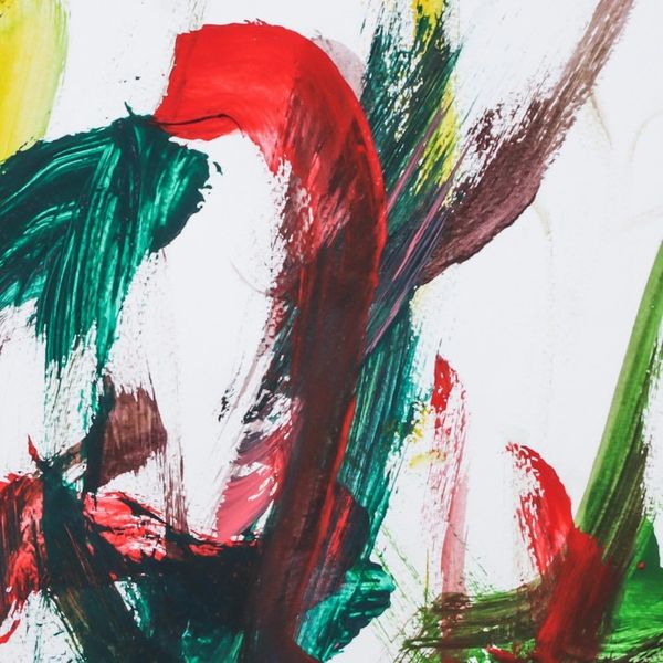 Alternate image for Colorful Abstract Painting by a Thai Elephant Artist Love Fireworks