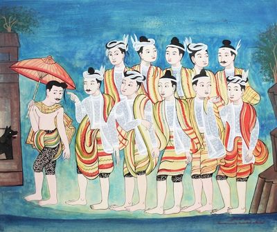 Alternate image for Northern Thai Temple Art Painting The Prince