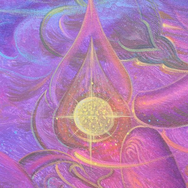 Alternate image for Acrylic on Canvas Buddhist Holiday Painting Buddhist Holidays