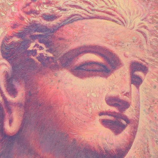 Alternate image for Original Impressionist Gandhara Buddha Painting Intelligence