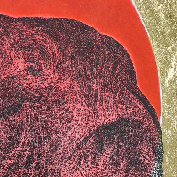 Alternate image for Signed Painting of an Elephant Against the Sun Happiness Smile I