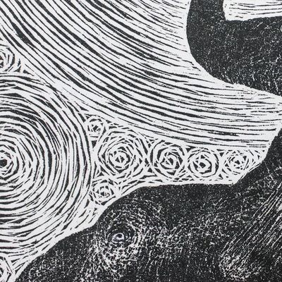 Alternate image for Signed Painting of an Elephant and Moon from Thaialnd Under the Moon and Star