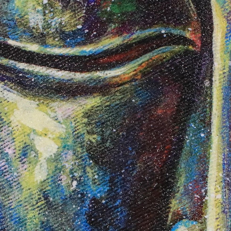 Original Signed Painting of Buddha from Thailand 'Calmness Mind'