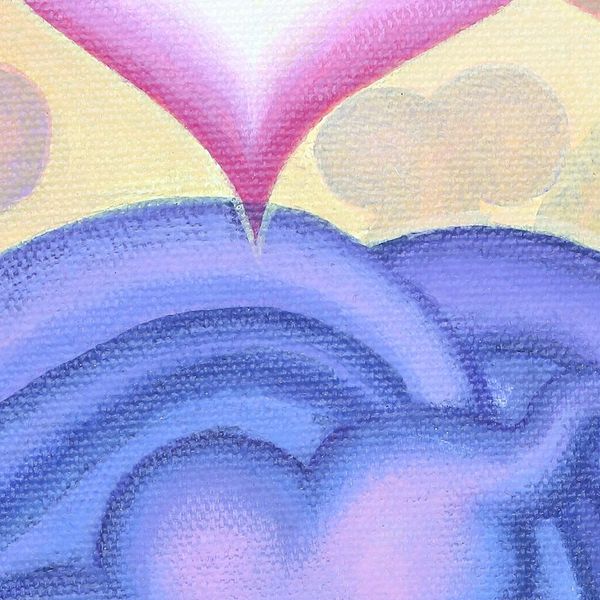 Alternate image for Buddhist Lotus Acrylic on Canvas Painting A Lotus