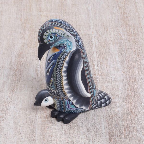 Alternate image for Polymer Clay Mother Penguin Sculpture 4 Inch Penguin Mother