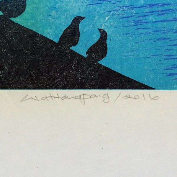 Alternate image for Signed Blue Moonlight Print from Thailand Nighttime I