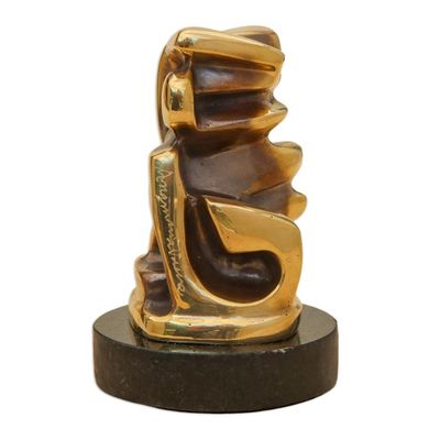 Alternate image for Signed Modern Brazilian Bronze Sculpture Intertwined
