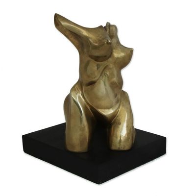 Alternate image for Fine Art Bronze Nude Sculpture of a Womans Body from Brazil Seduction II