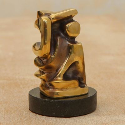 Alternate image for Signed Modern Brazilian Bronze Sculpture Intertwined