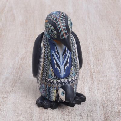 Alternate image for Polymer Clay Mother Penguin Sculpture 4 Inch Penguin Mother