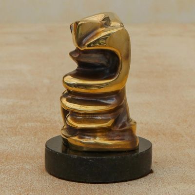 Alternate image for Signed Modern Brazilian Bronze Sculpture Intertwined