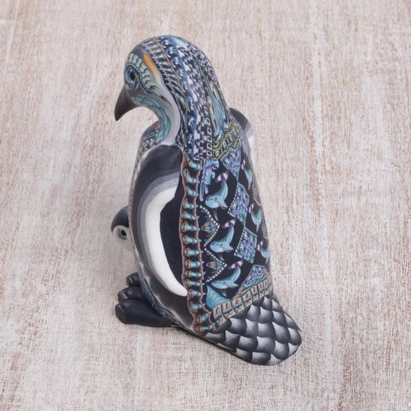 Alternate image for Polymer Clay Mother Penguin Sculpture 4 Inch Penguin Mother