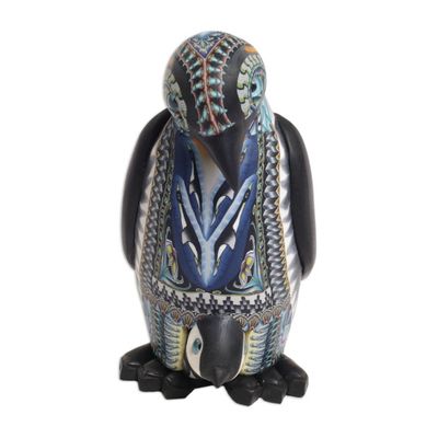 Alternate image for Polymer Clay Mother Penguin Sculpture 4 Inch Penguin Mother