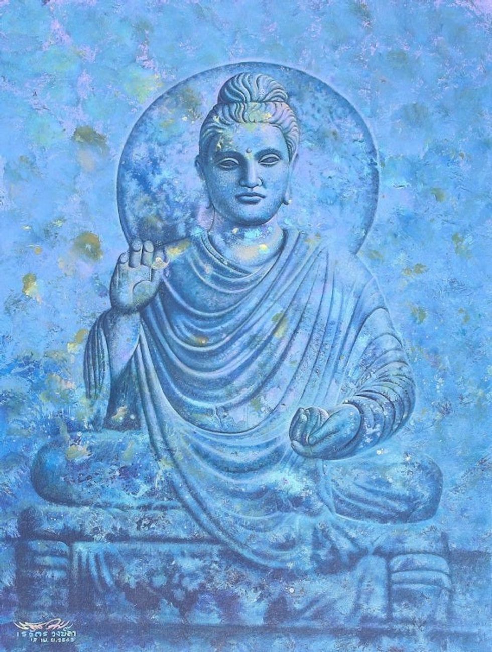 Original Acrylic on Canvas Buddha Painting 'Godliness'