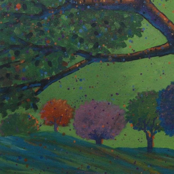 Alternate image for Signed Acrylic Landscape Painting on Canvas The Pioneer