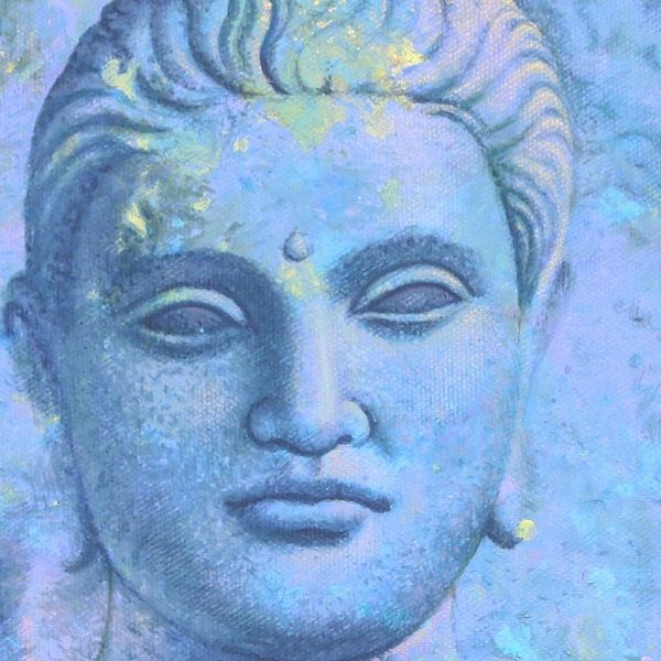 Alternate image for Original Acrylic on Canvas Buddha Painting Godliness