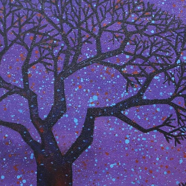 Alternate image for Acrylic Night Scene Painting on Canvas Beautiful Sacrifice