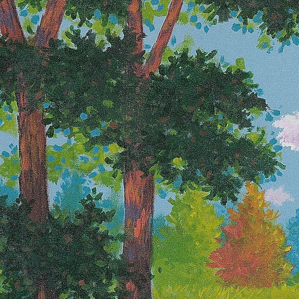 Alternate image for Acrylic on Canvas Landscape Painting of River from Java The Flowing Road