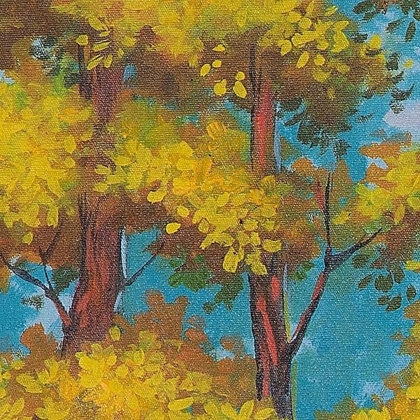 Alternate image for Acrylic on Canvas Impressionist Landscape Painting from Java Earths Vein