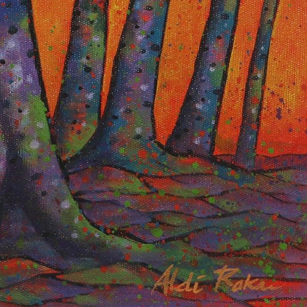 Alternate image for Signed Acrylic Tree Painting Dry Up