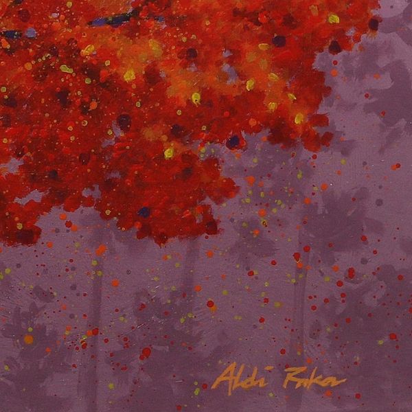 Alternate image for Acrylic Tree Painting on Canvas from Java Focus of Interest