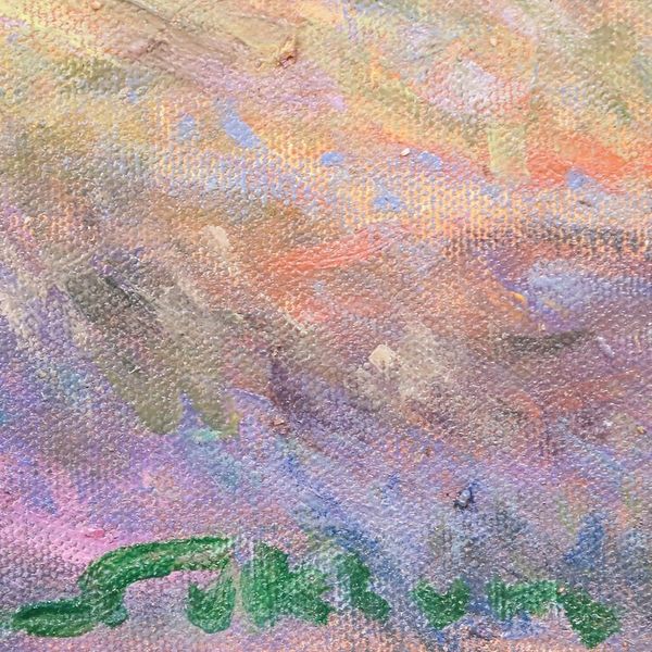 Alternate image for Impressionist-Style Floral Landscape Painting Cherry Blossom at Phu Lom Lo