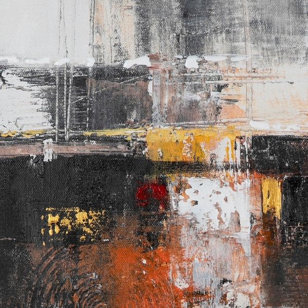 Alternate image for Signed Unstretched Vibrant Abstract Acrylic Painting Along the Time