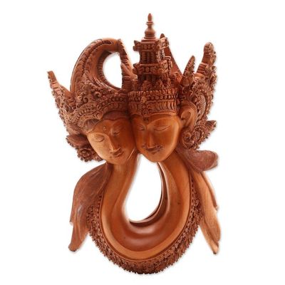 Alternate image for Rama and Sita Harmony Hand Carved Balinese Sculpture Rama and Sita Harmony