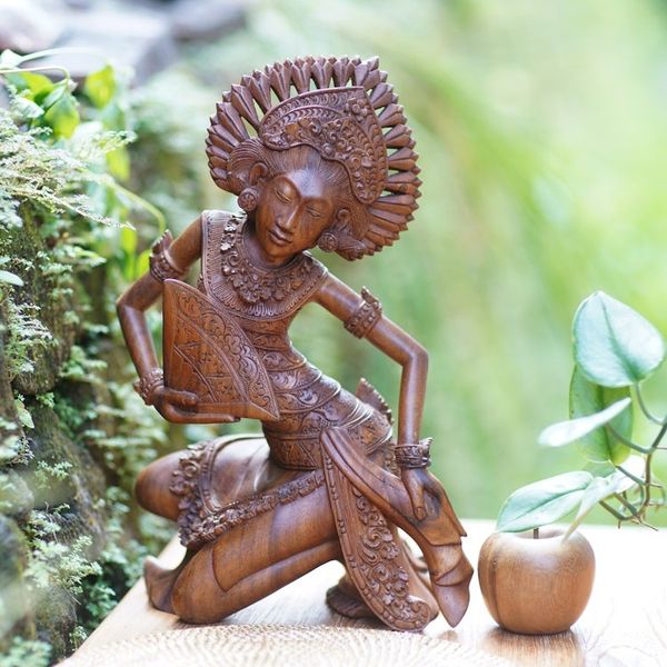 Alternate image for Indonesian Cultural Sculpture Janger Dancer