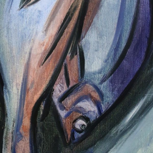 Alternate image for Signed Expressionist Painting of Two Fish from Bali Fishes