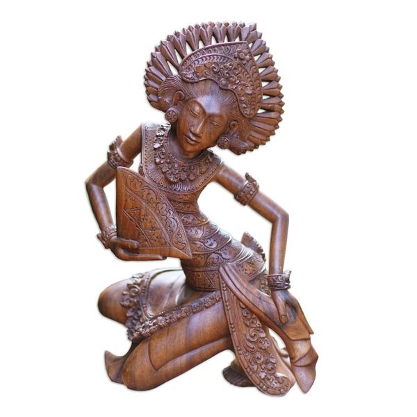 Alternate image for Indonesian Cultural Sculpture Janger Dancer