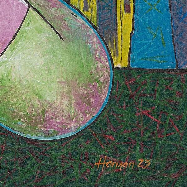 Alternate image for Signed Unstretched Peace-Themed Expressionist Painting Create a Beautiful World