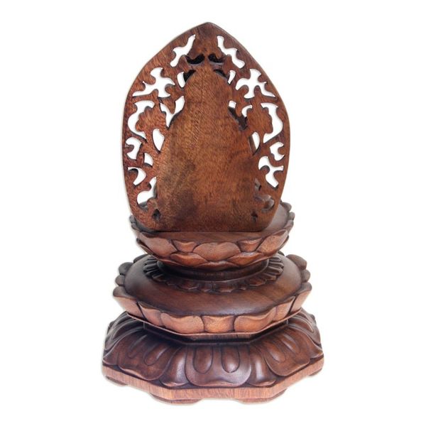 Alternate image for Unique Indonesian Wood Sculpture Buddha in Meditation