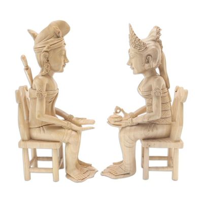 Alternate image for Handmade Crocodile Wood Wedding Sculptures Pair Wedding Ceremony