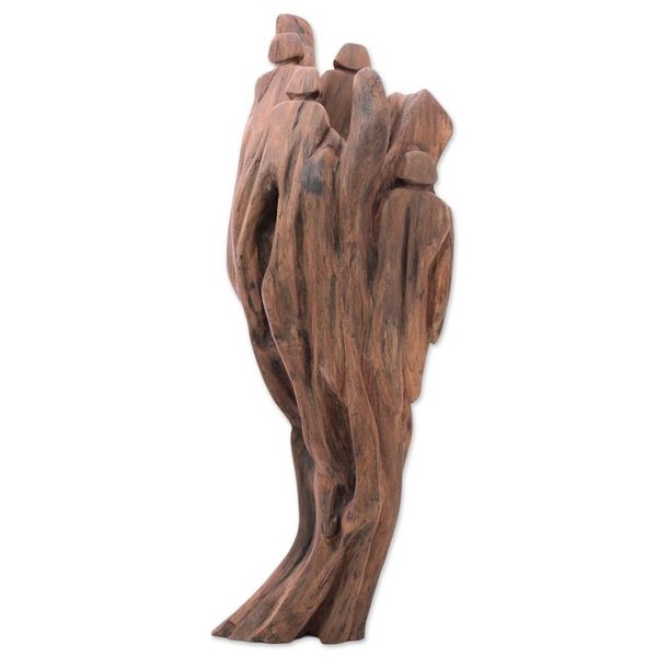 Alternate image for Unique Reclaimed Driftwood Sculpture from India Forever Friends