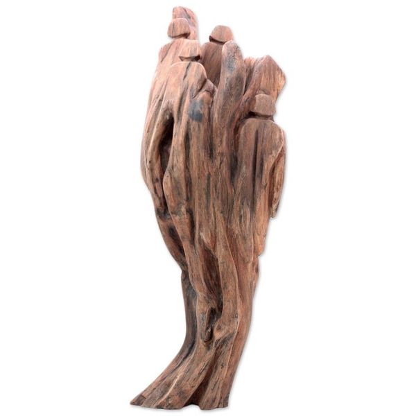 Alternate image for Unique Reclaimed Driftwood Sculpture from India Forever Friends