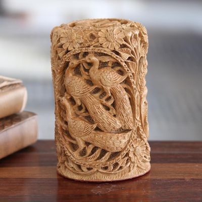 Alternate image for World Peace Project Wood Sculpture Handmade in India Peaceful Paradise